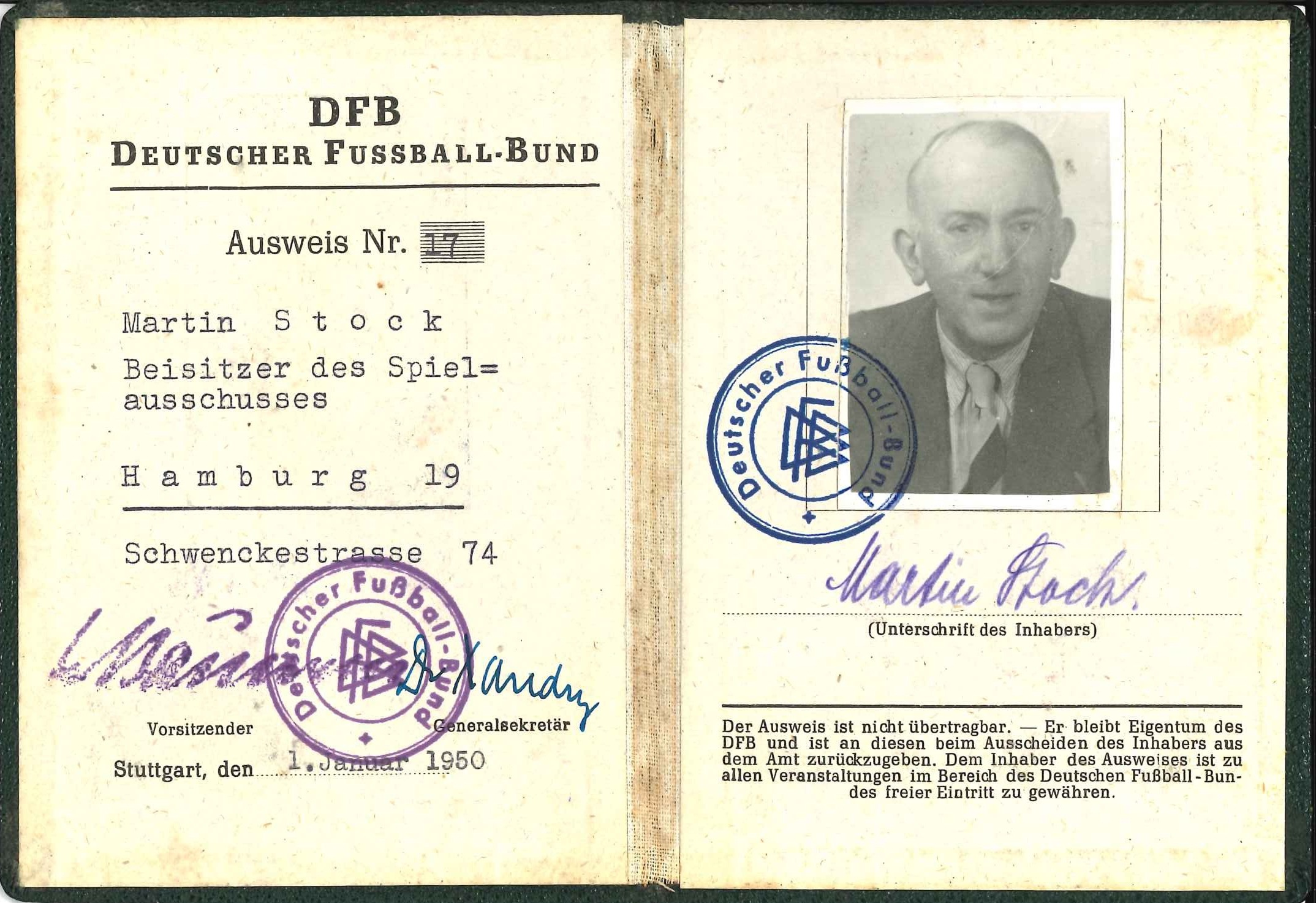 DFB Ausweis-Stock
