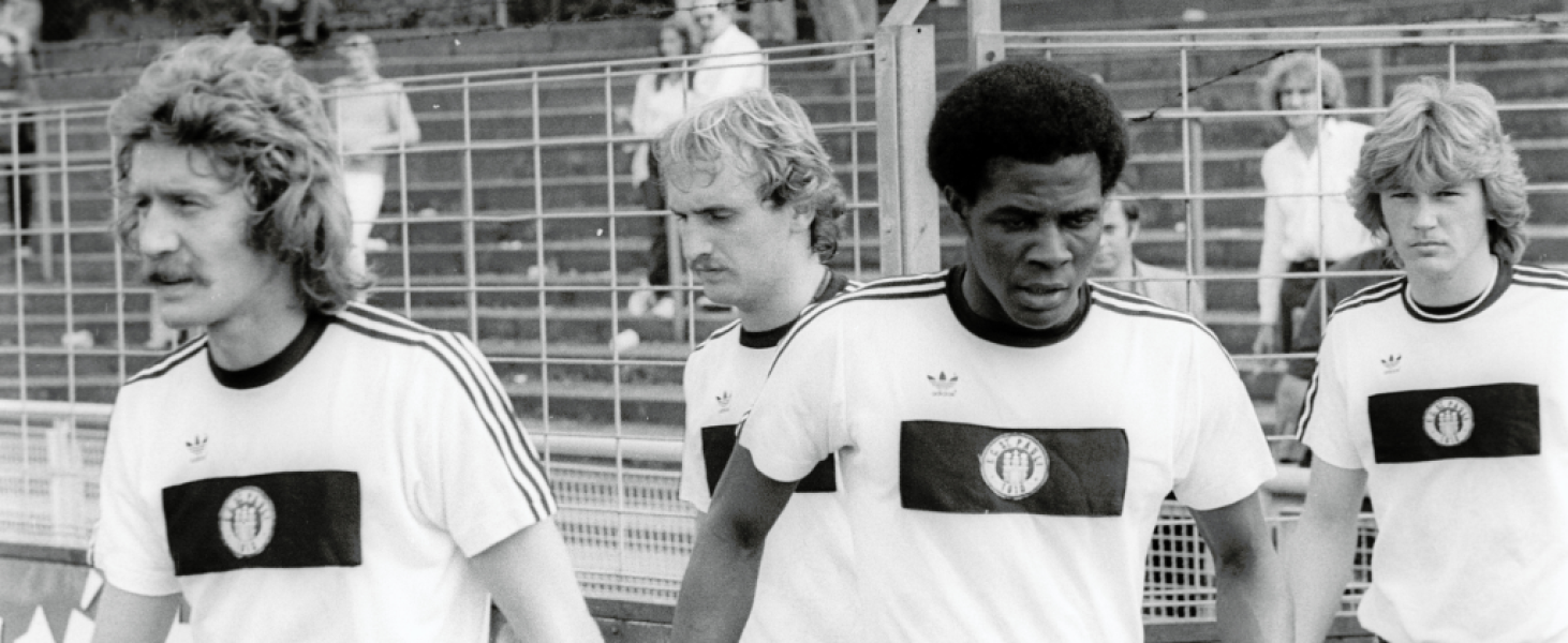 Frantz Mathieu Frantz Mathieu und Walter Frosch FC St. Pauli Fußballspieler am Millerntor